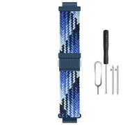 Tznzxm Compatible with JrTrack 5 Kids Smart Watch Bands, New Braided Stretchy Replacement Band Adjustable Soft Pattern Wristband Straps for JrTrack 4 Kids Smart Watch by Cosmo 1.4" Colorful Blue