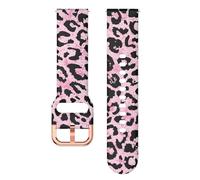 Tznzxm Compatible with MorePro AIR2 fitness tracker Smart Watch Bands, Replacement Pink leopard-print Adjustable Soft Silicone Colorful Pattern Wristband Straps for MorePro SmartWatch AIR2 1.57"