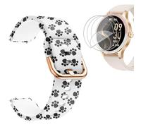 Tznzxm Replacement Bands For Fitpolo Smart watch DR06 Bands With Screen Protector, Black leopard-print Adjustable Soft Silicone Wristband Straps For Fitpolo DR06 / TOOBUR DR06 smartwatch 1.27"