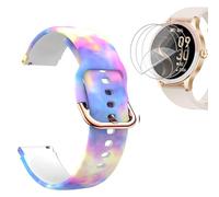 Tznzxm Replacement Bands For Fitpolo Smart watch DR06 Bands With Screen Protector, Fashion Adjustable Soft Silicone Quick Release Wristband Straps For Fitpolo DR06 / TOOBUR DR06 1.27" Smartwatch