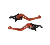TZOBXDP Brake Grips Brake Handle Lever Adjustable Double Disc Brake Motorcycle Modification Accessory Double Disc Brake Handle Lever Fit for Scooters Bike(Orange)