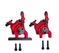 TZOBXDP Road Bike Disc Brake Calipers Front Rear Hydraulic Brake Disc HB105 Line Pull Brake Oil 140mm 160mm Rotor(160mm red 1 pair)