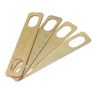 Tzong 4pcs Guitar Neck Shims 0.2mm 0.5mm 1mm Thickness Brass Shims for Electric Guitar Bass Luthier Tools