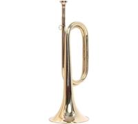 Tzong B Flat Military Cavalry Scouting Trumpet Bugle with Mouthpiece for School Band Cavalry Beginner Military Orchestra