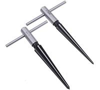 Tzong T Handle Taper Reamer Set 3-13mm(1/8''-1/2'') & 5-16mm(½"-5/8") Bridge Pin Hole Hand Held Tapered Reamers 6 Fluted Chamfer Reaming Guitar Woodworker Luthier Tool