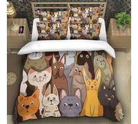 TZOVPCDFA Border Collie 3D Printing Duvet Cover Set Bedding Set Microfibre Soft Pillowcases Hidden Zipper for Kids Super King(260x220cm)