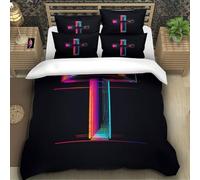 TZOVPCDFA Cross 3D Printing Duvet Covers Bedding Set Jesus Christ Microfiber Pillowcases Hidden Zipper for Kids Single(140x200cm)