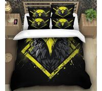 TZOVPCDFA Eagle 3D Printing Duvet Covers Bedding The Pattern of Raptors Microfiber And Pillowcase Hidden Zipper Children Teenagers Super King（260x220cm）