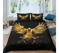 TZOVPCDFA Eagle 3D Printing Duvet Covers Bedding The Pattern of Raptors Microfibre Soft Match with Pillowcase Hidden Zipper Children Teenagers King（220x240cm）
