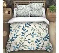 TZOVPCDFA Flower 3D Printing Duvet Covers Bedding Retro Style Microfibre Soft Match with Pillowcase Hidden Zipper for Kids Super King(260x220cm)