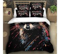 TZOVPCDFA Lesser Panda 3D Printing Duvet Covers Bedding Wildlife Microfiber And Pillowcase Hidden Zipper Children Teenagers Super King（260x220cm）