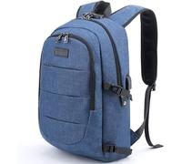 Tzowla Laptop Travel Backpack Mens Womens Water Resistant Anti-Theft Bag with USB Charging Port and Lock 15.6 Inch Computer Business Backpacks for School Work College Gift,Casual Daypack-Blue