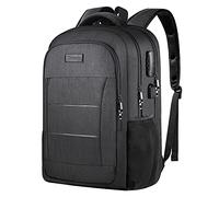 Tzowla Travel Laptop Backpack,Durable Water Resistant Anti-Theft 42L Extra Large 15.6 Inch with USB Charging Port and Lock Fit Computer Business Bookbag for Women Men College School Gift-Black