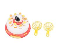 TZOXTLH Astronaut Handheld Puzzle Game Toy with 2 Catch Baskets Interactive Battery Powered Rotating Pop Up Board Game (Red)