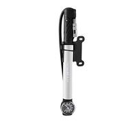 TZOXTLH Mini Bike Pump Portable High-pressure Bike Tire Frame Pump Fits Presta Schrader with Pressure Gauge for Road Mountain Bikes (Silver)
