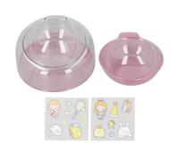 TZOXTLH Slanted Cat Food Bowl 500ml Transparent Detachable Stand Enhanced Health Sturdy Tilted Dog Dish Bowl for Home Indoor (Pink)