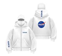 TZPTZNVF Men's Patchwork Balaclava Hoodies for N.A.S.A Graphic Sweatshirts Long Sleeve Hoody Windproof Outwear Tops Double Hood Jacket Hooded Activewear-BaiS||l