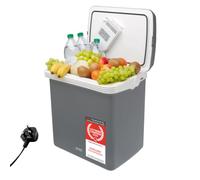 TZS First Austria - 25L Electric Cool Box - 12V/230V for Car & Mains - Cooling & Warming Function - Quiet Thermoelectric System - Ideal for Camping & Travel - Grey