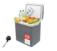 TZS First Austria - 32L Electric Cool Box - 12V/230V for Car & Mains - Cooling & Warming Function - Quiet Thermoelectric System - Ideal for Camping & Travel - Grey