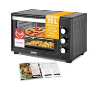 TZS First Austria Electric Mini Oven 35L, 1600W, 100-230°C, non-stick, convection, top/bottom heat, thermostat control, timer, oven light, accessories