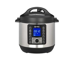 TZS First Austria - Electric Pressure Cooker 6L - 12 auto programmes - Multipurpose Multicooker 1000W as pressurised Ricecooker, Steamer, Crock Pot etc. - Electric Multivarka incl. Recipe Booklet