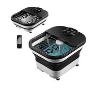 TZS First Austria - Foldable Foot spa Foot Massager 500W with 3 attachments & 6 Massage Rollers - Foot Bath with Vibration & Bubble Massage, Infrared & Heating Function - Electric Foot Bath