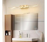 TZSMUM LED Bathroom Mirror Light with Remote Control Dimmable Modern Wall Sconces Picture Lights Shaving & Makeup Light Metal Waterproof Wall Lamps for Living Room Bedroom Hotel (Gold,80cm)