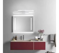 TZSMUM LED Bathroom Vanity Wall Lamp Over Mirror Wall Sconce Waterproof Wall Light Parallel Design Wall Lighting Modern Long Decorative for Bathroom Black Vanity (White-White Light,60cm)