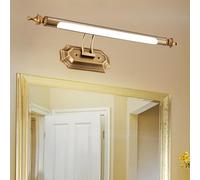TZSMUM LED Bathroom Wall Light Mirror Front Wall Lamp Vintage Decorative Wall Sconce Waterproof Wall Lighting Long Strip for Pictures Frames Art Painting Vanity (Warm Light,47cm)