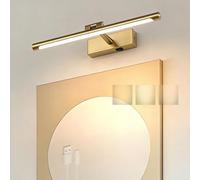 TZSMUM LED Battery Operated Wall Light Picture Lights Bathroom Mirror Lamp Tri-Color Dimmable Wall Sconces Rechargeable 180° Rotatable Lighting for Living Room Bedroom Corridor (Bronze,32cm)