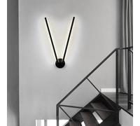 TZSMUM LED Black Wall Light 270° Rotatable Indoor Modern Wall Lamp Minimalist Long Linear Design Wall Sconce Aluminium Acrylic for Living Room Bedroom Bedside Reading (120cm,White Light)