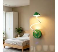 TZSMUM LED Creative Wall Lamp with 120° Motion Sensor Wall Sconce USB Rechargeable Magnetic Wall Lighting 3000K/4000K/6000K Dimmable Rotatable Gooseneck for Bedroom Living Room (1 Pack,Green)