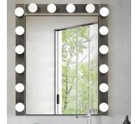 TZSMUM LED Mirror Wall Light Indoor Waterproof Wall Lamp Hollywood Makeup Wall Sconce with Bulbs Wall Lighting Modern Indoor Long Strip for Bedroom Dressing Table (Black-Neutral Light,60cm 4-Light)