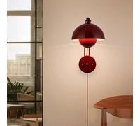 TZSMUM LED Wall Light 3000K/4000K/6000K Dimmable Wall Lamp with Switch Plug Reading Wall Sconce Indoor Modern Creative Design Iron for Bedroom Living Room Hallway Corridor (Red)