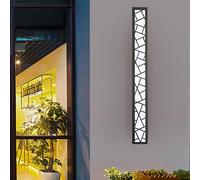 TZSMUM Modern LED Outdoor Dimmable Wall Lights with Remote Control Exterior IP65 Waterproof Long Indoor Wall Lamp Black Acrylic Wall Sconce Garden Wall Lighting Terrace Garage (White Light,150CM 78W)