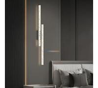 TZSMUM Modern LED Wall Light Indoor Nordic Wall Lamp Creative Design Wall Sconce Long Parallel Decorative Wall Lighting Acrylic for Bedroom Living Room Corridor (B-Black,60cm)