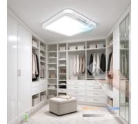 TZSMUM Rechargeable LED Ceiling Light with Motion Sensor Ceiling Lamp Dimmable with Remote Control Ceiling Lights Battery Operated Magnetic for Stairs Garage Hallway (White,18cm)
