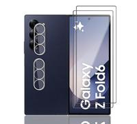 Tzstz 2+2 Pack for Samsung Galaxy Z Fold 6 Tempered Glass Screen Protector 9H Hardness Anti-Scratch HD Screen Protector