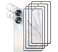 Tzstz 3-Pack Tempered Glass Screen Protector for Honor 70 5G, 3D Curved Full Protection, Easy Installation, Hydrophobic Oleophobic Coating