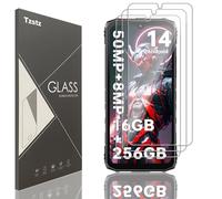 Tzstz 3 Pieces Tempered Glass Screen Protector for DOOGEE Blade 10/Blade 10 Pro/Blade 10 Ultra 6.56" Hardness 9H Anti Scratch HD Screen Protector Film