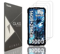 Tzstz 3 Pieces Tempered Glass Screen Protector for DOOGEE Fire 7/Fire 7 Pro/Fire 7 Ultra 6.6" 9H Hardness Anti Scratch HD Screen Protector Film