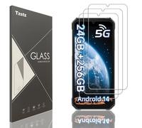 Tzstz 3 Pieces Tempered Glass Screen Protector for FOSSiBOT F109/FOSSiBOT F109S 6.75 Hardness 9H Anti Scratch HD Screen Protector Film