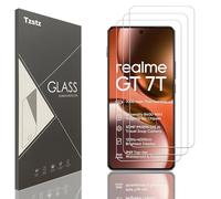 Tzstz 3 Pieces Tempered Glass Screen Protector for Realme GT 7/GT 7T Hardness 9H Anti Scratch HD Screen Protector Film