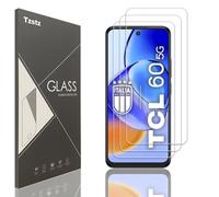 Tzstz 3 Pieces Tempered Glass Screen Protector for TCL 60 5G/TCL 60 SE 6.7" Hardness 9H Anti Scratch HD Screen Protector Film