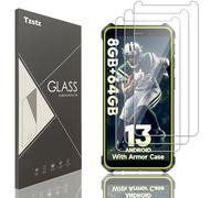 Tzstz 3 Pieces Tempered Glass Screen Protector for Ulefone Armor X10 Pro/Power Armor X11/Power Armor X11 Pro/Armor X12/Armor X12 Pro 5.45" Hardness 9H Anti Scratch HD Screen Protector Film