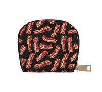 TZTTZT Bacon Pattern Print Credit Card Holder for Women, Card Case Wallet, Leather Credit Cards Holder Wallet