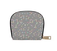 TZTTZT Black And White Houndstooth Credit Card Holder for Women, Leather Credit Card Holder Wallet, Card Case Wallet