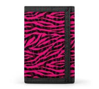 TZTTZT Black Red Bright Zebra Print Wallet for Men, Small Men's Bifold Wallet, 8 Credit Card Holder Slim Minimalist Front Pocket
