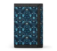 TZTTZT Blue Cyber Crab Print Wallet for Men, Small Men's Bifold Wallet, 8 Credit Card Holder Slim Minimalist Front Pocket