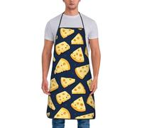 TZTTZT Bright Cheese Print Aprons for Women Men - Chef Apron for Kitchen Cooking Baking Grill Gardening Artist